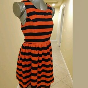 NWT A'gaci Tank Dress Stripped Open Back